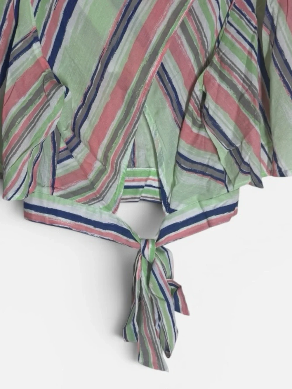 NWT Idem Ditto Striped Crop Tie-Front/Wide Leg Set in Pastel Colors Boutique S - Picture 4 of 5